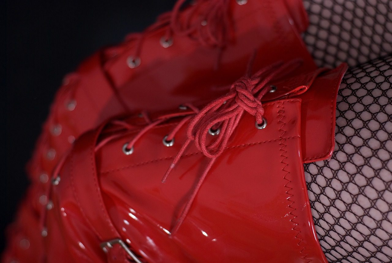 fetish, boots, fishnet stockings, lace-up boots, eroticism